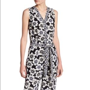 Kate Spade Hollyhock Silk Jumpsuit Size large